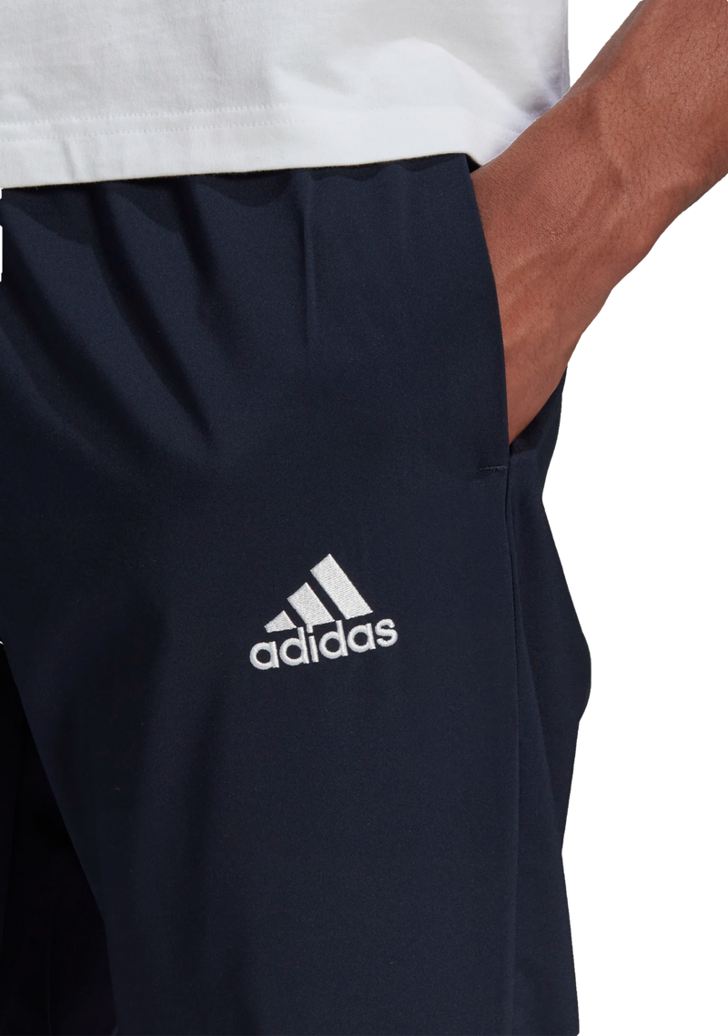 ADIDAS MENS AEROREADY ESSENTIALS STANFORD TAPERED CUFF EMBROIDERED SMA ...