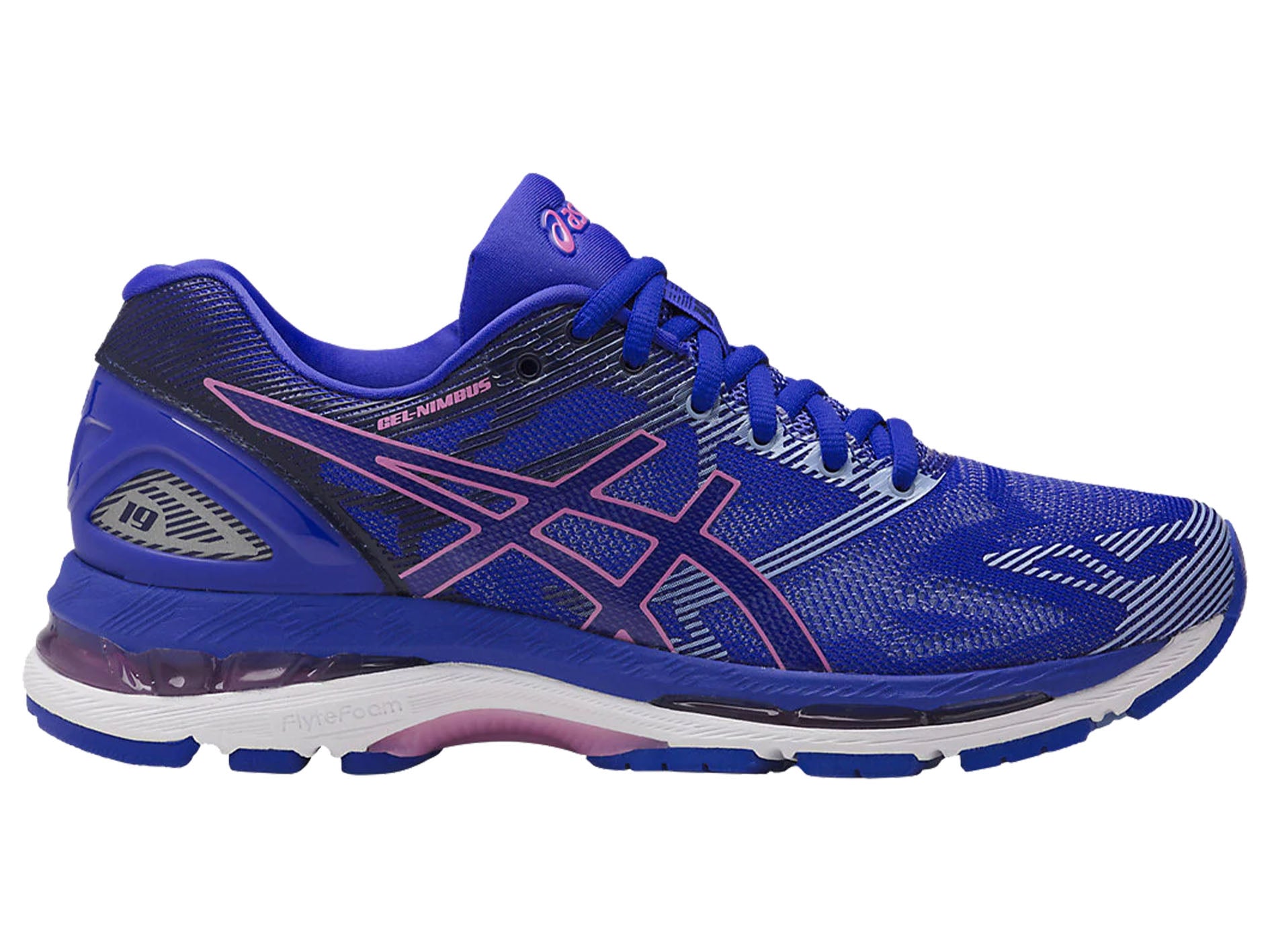 asics gel nimbus 19 b women's running shoes