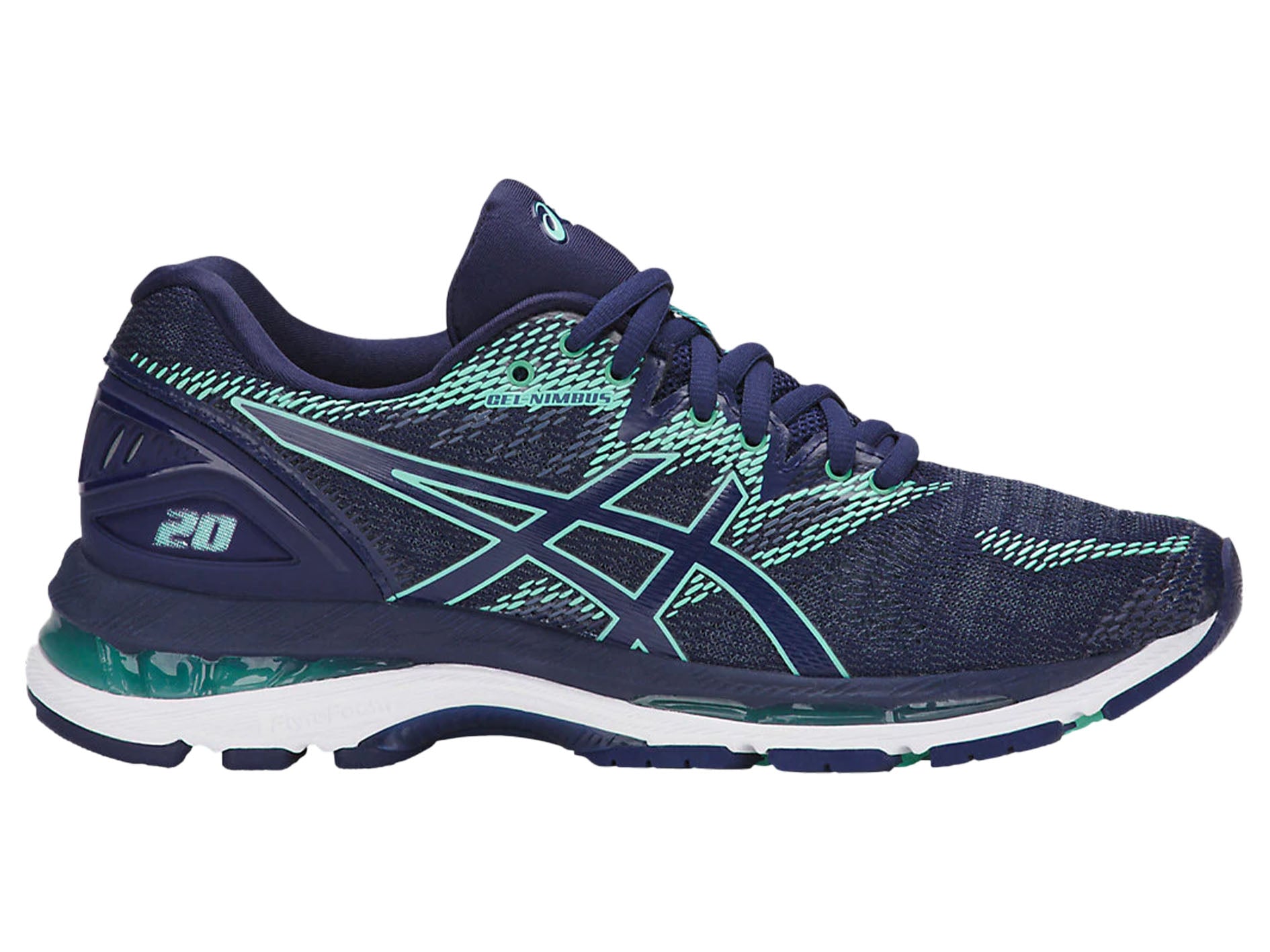 ASICS WOMENS GEL NIMBUS 20 D WIDTH T851N 4949 – Jim Kidd Sports