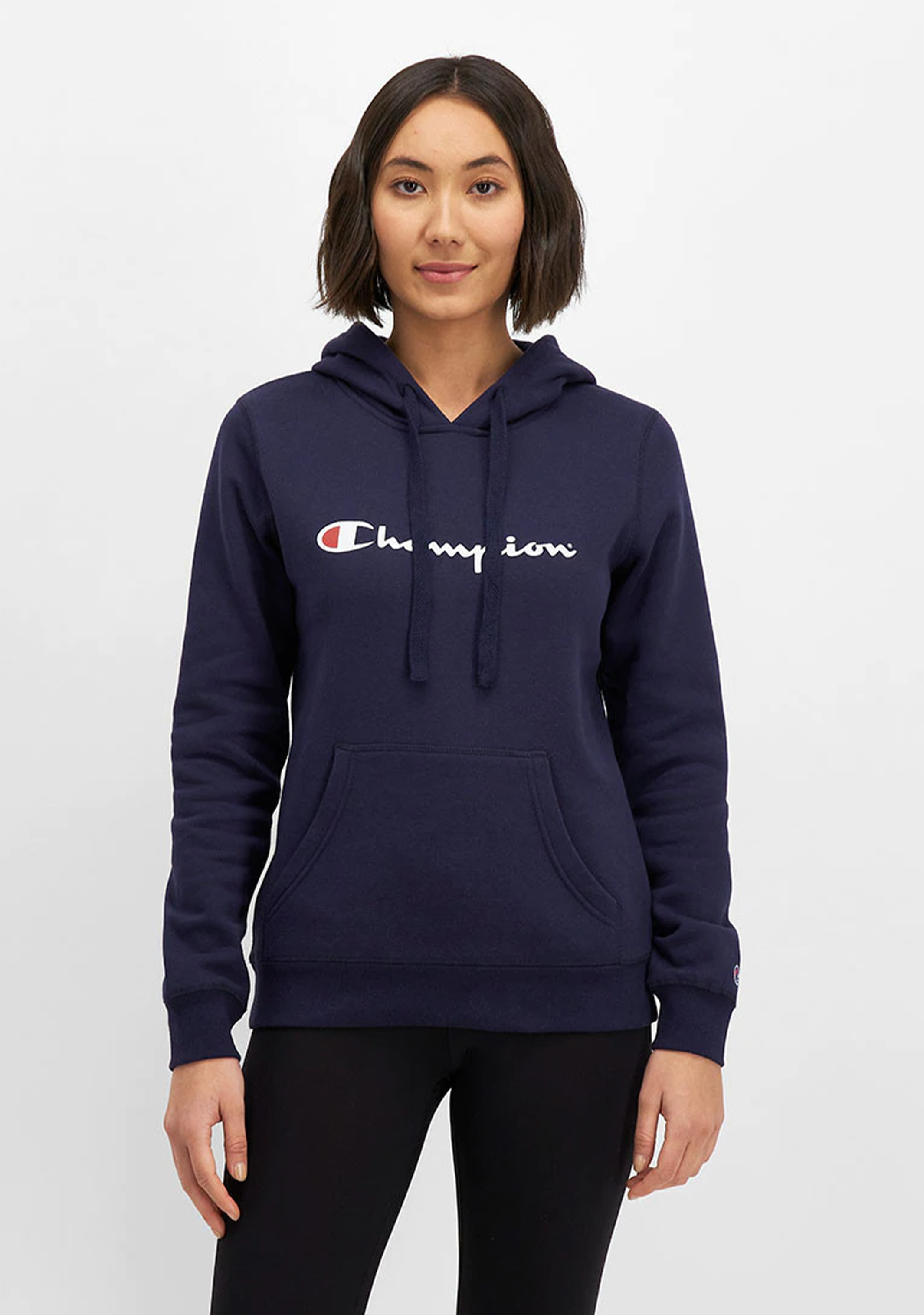 champion logo hoodie women's