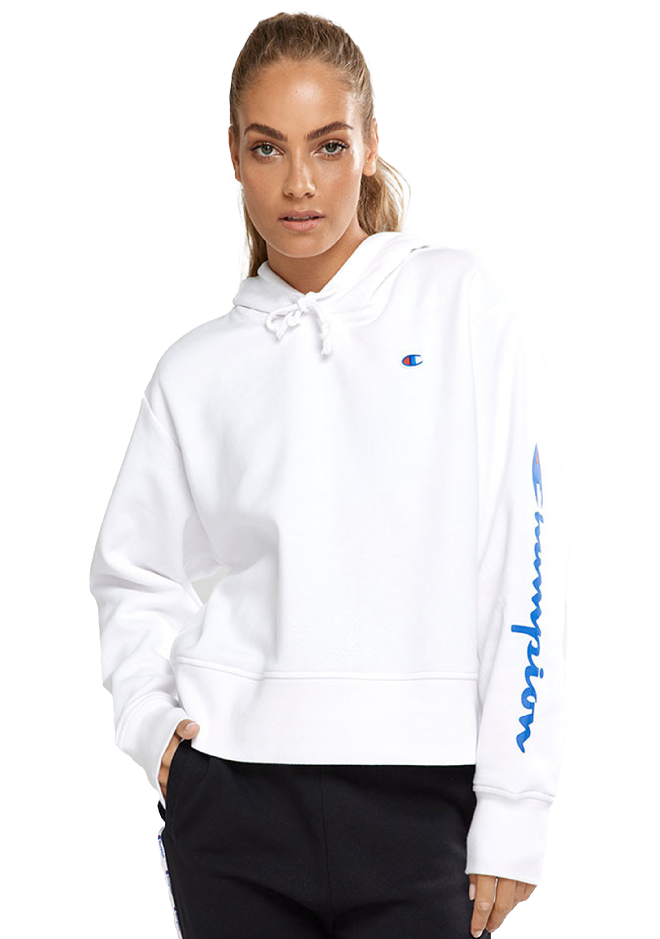 white hoodie champion women's