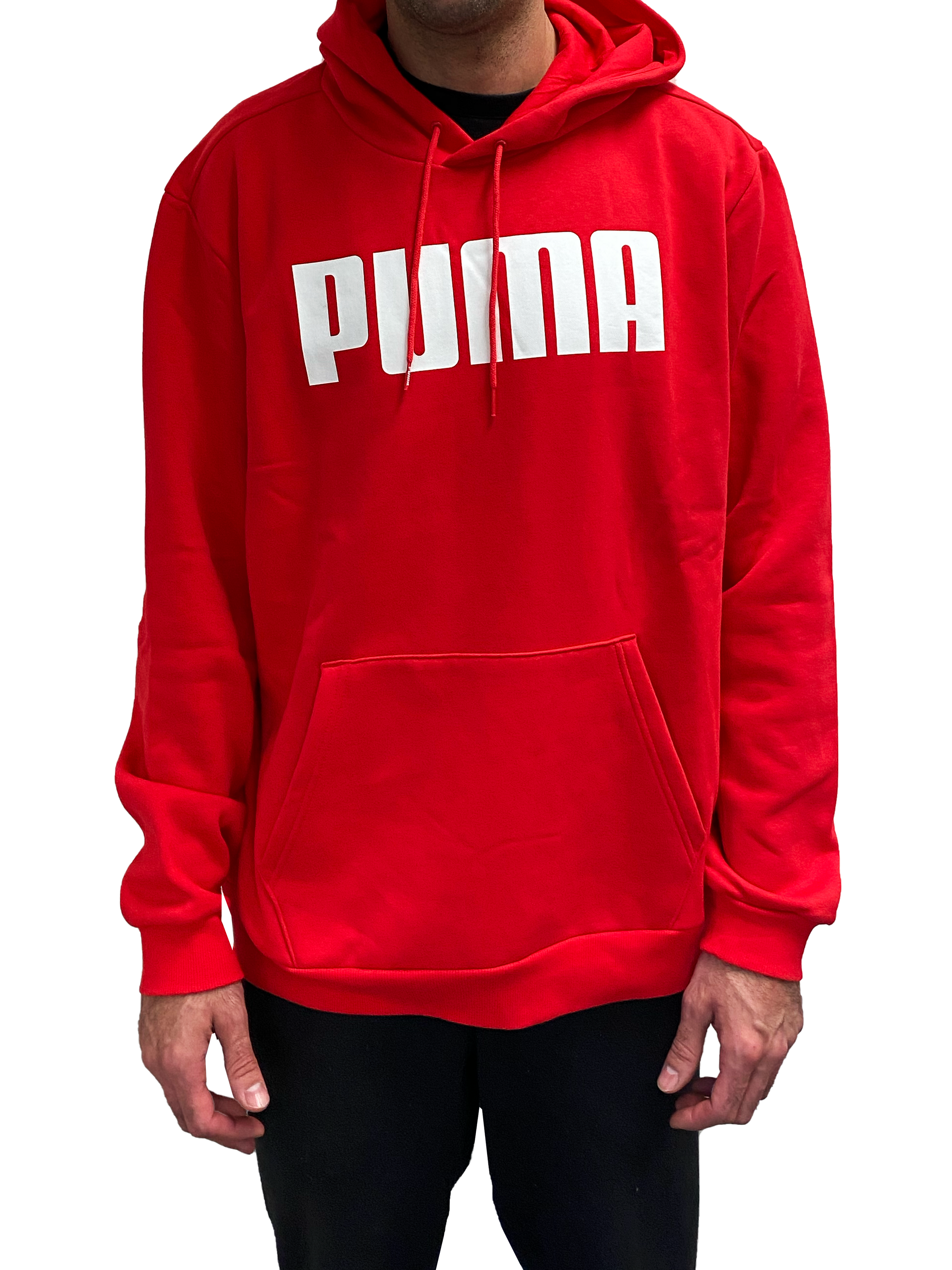 mens red puma hoodie