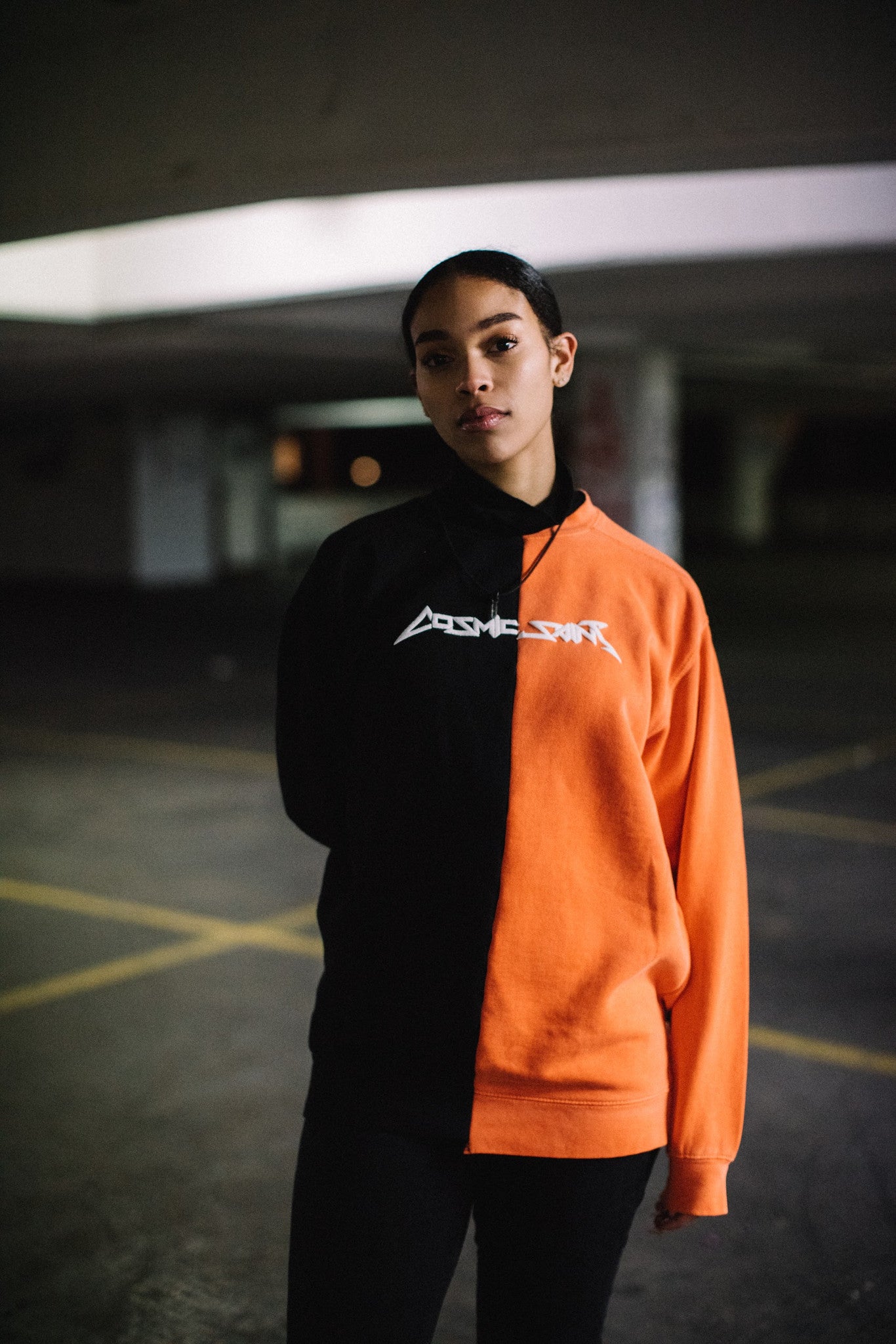 orange and black sweatshirt