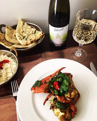 Indian-style chilli crab with 2014 Ghost Clare Valley Pinot Gris