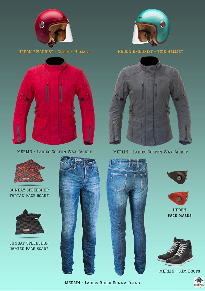 Ladies Timeless Motorcycle Jackets, Kevlar jeans, Boots and Accessories ...