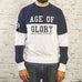 Age of Glory - College Raglan Long Sleeve Tee-shirt Navy White