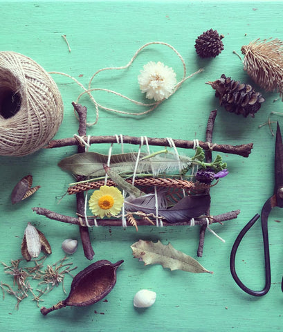 Nature Folk Outdoor Weaving As Part of Little Hotdog Watson 9 activities to do outside