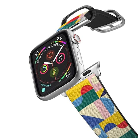 Apple Watch strap with colourful shapes 