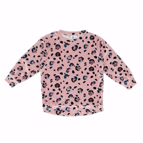 pale pink leopard print sweatshirt as featured on little hotdog watson blog