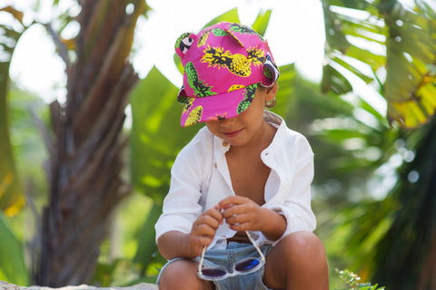 Little Hotdog Watson feature their pineapple print kids hat in latest blog