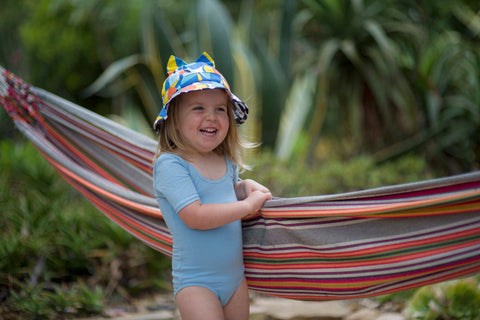 Little Hotdog Watson feature their navigator hat in toucan print