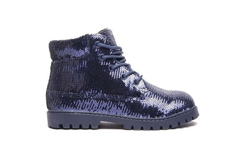 Navy Sequin Kids Boots from AKID