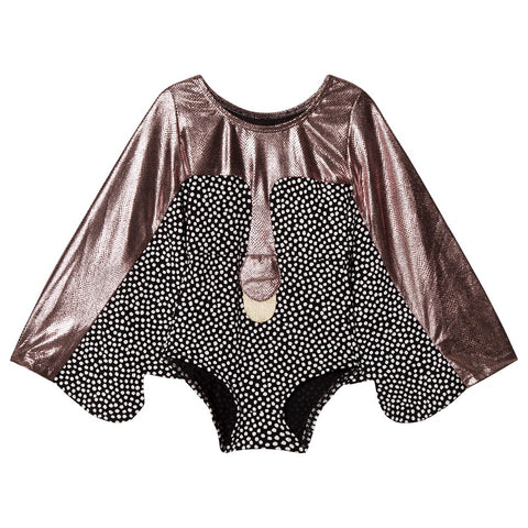 Pink Swan Black Spotted Kids Leotard from Bang Bang Copenhagen