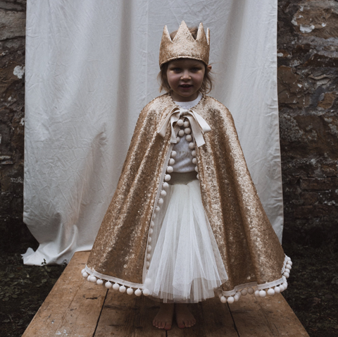 Child in Fable Heart Clothing, Crown and Cape