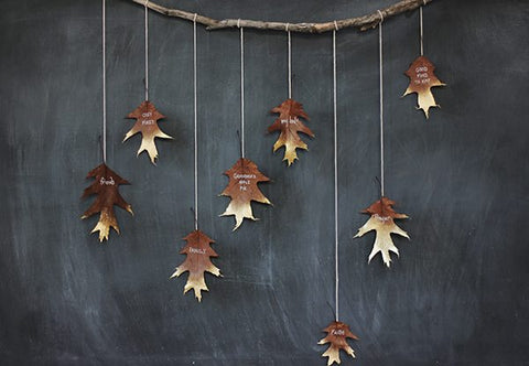 Metallic leaf garland 