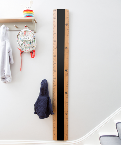 Wooden kids height ruler chart