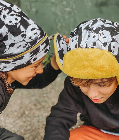 Children wearing winter hats from Little Hotdog Watson