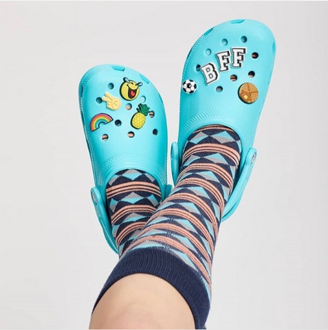 Turquoise pimped up crocs