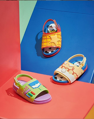 Three Toy Story jelly shoes