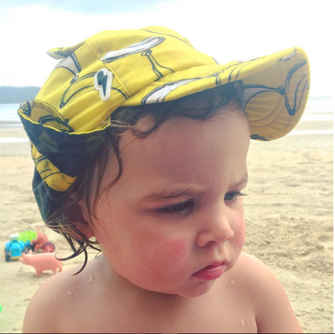 Little Hotdog Watson Cub Kids Sun hat as featured in Clemmie Telford Mother of All Lists, Travel Guide