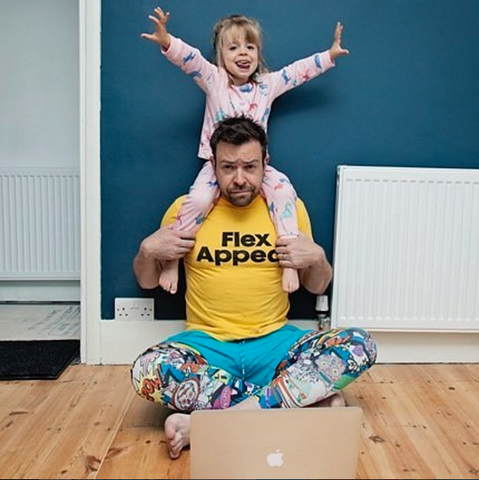 Papa Pukka and Daughter Mae championing the Flex Appeal Campaign