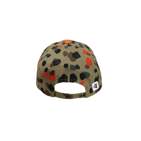 Back of Little Hotdog Watson Leopard Print baseball Cap