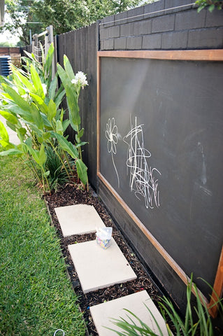 Giant Large Outdoor Chalkboard as featured in Little Hotdog Watson Outdoor activities for Kids