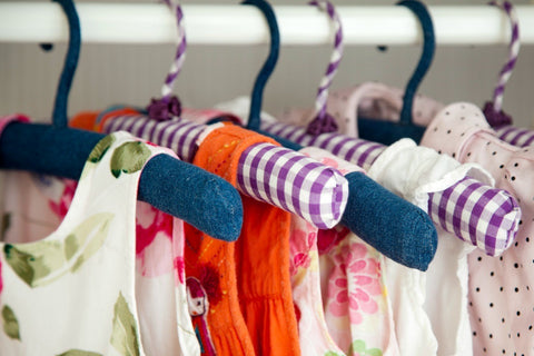 children's clothes on hangers 