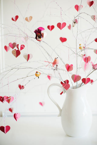 Craft Paper Heart Shape Hanging Decs