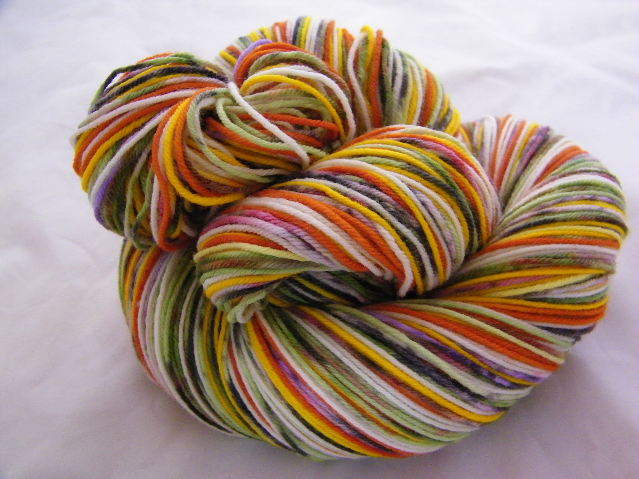 ZomBody's Eating Candy Corn Eight Stripe Self Striping Yarn - Desert Vista Dyeworks
