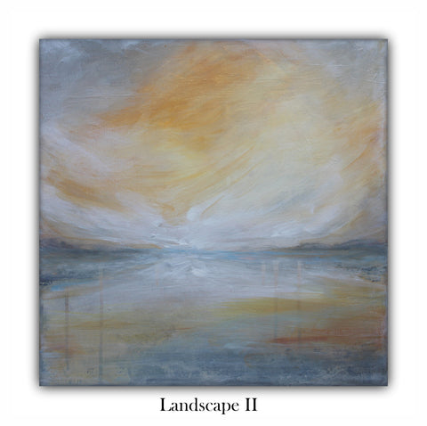 Yellow and Grey Landscape Painting