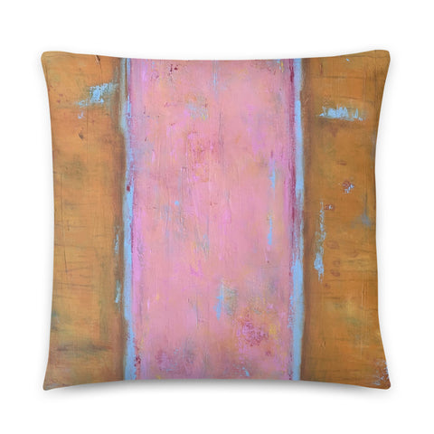 Pink and Orange Throw Pillow