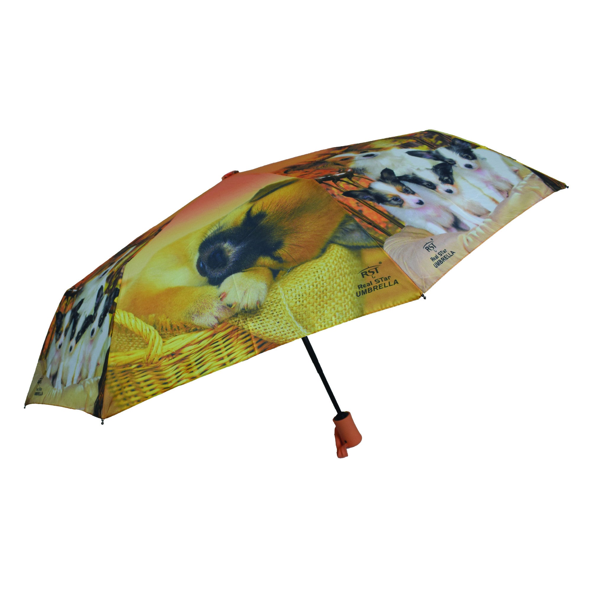 Umbrella With Printed Dog Pictures Automatic Opening And Closing