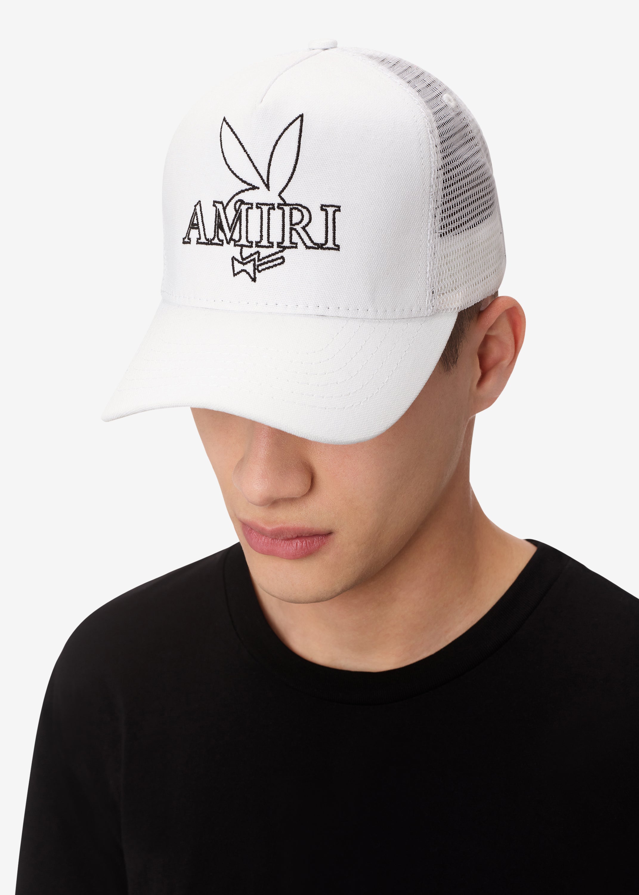 AMIRI PLAYBOY BUNNY HAT - WHITE / BLACK