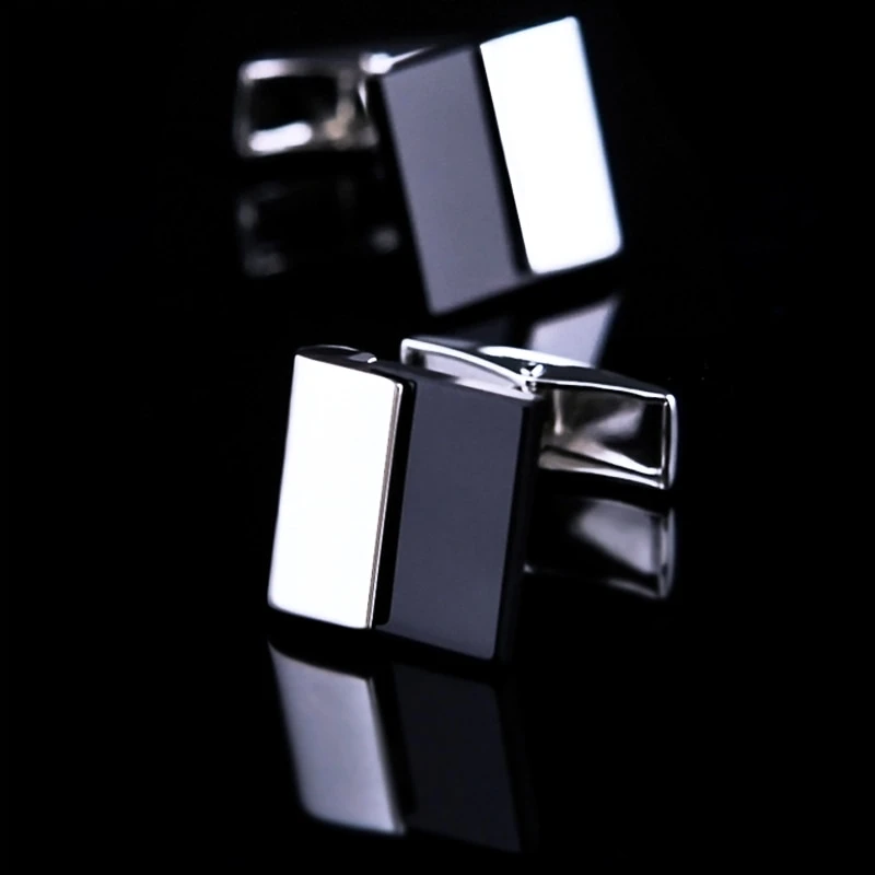 White Over Black Cufflinks – Sophisticated Gentlemen