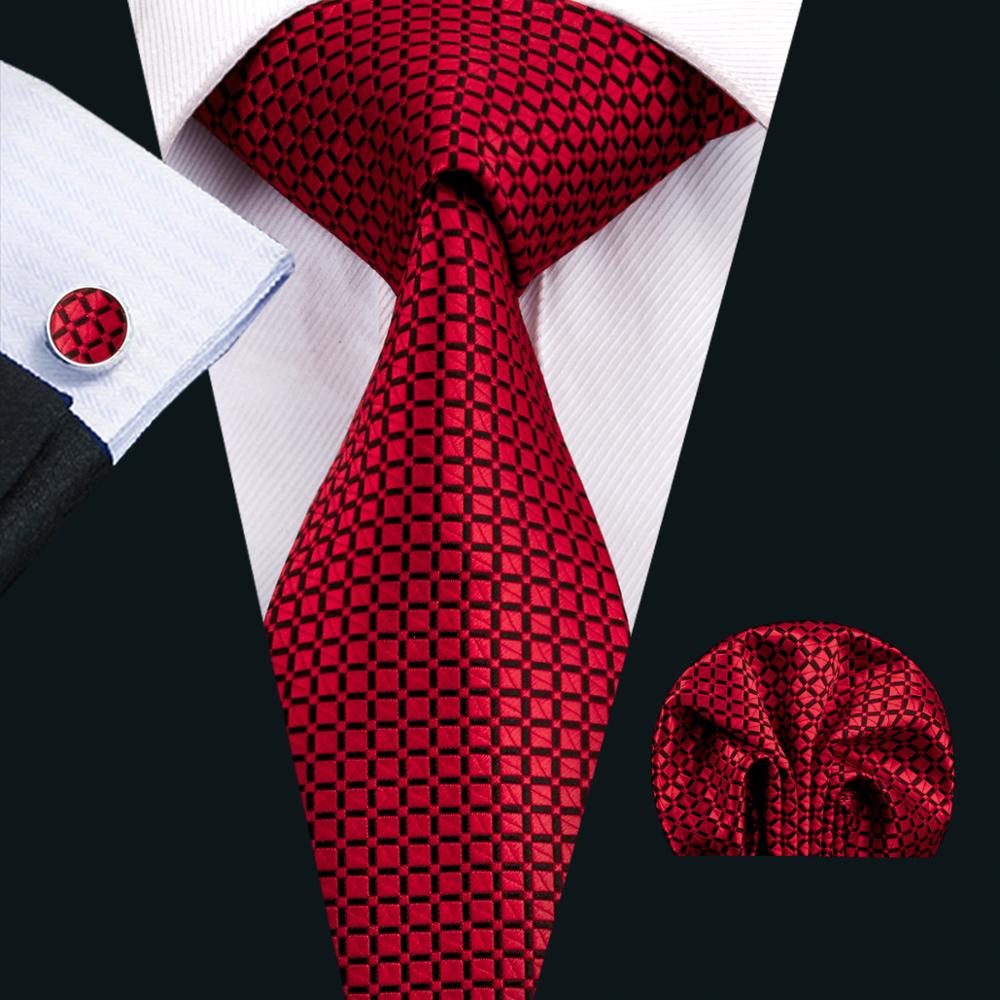 Red Squares Tie, Pocket Square and Cufflinks | Beautiful ties at ...