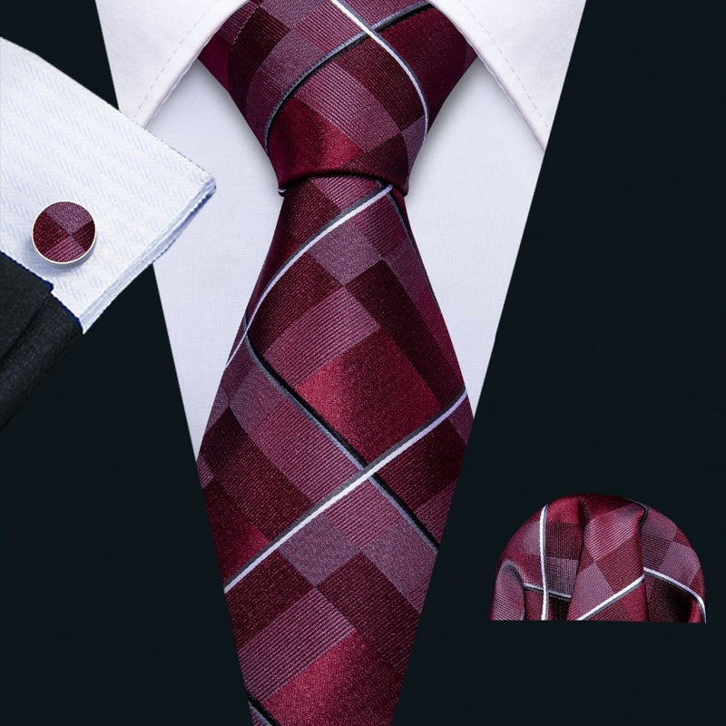 Red Field Tie, Pocket Square and Cufflinks | Beautiful ties at ...