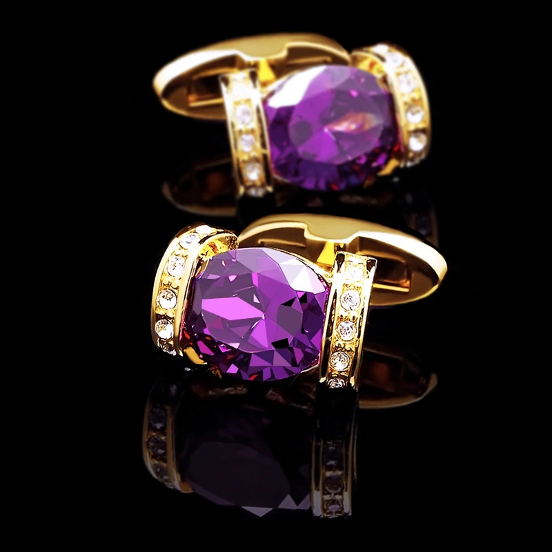 18K Plated Purple And Gold Cufflinks | Beautiful ties at unbelievable ...