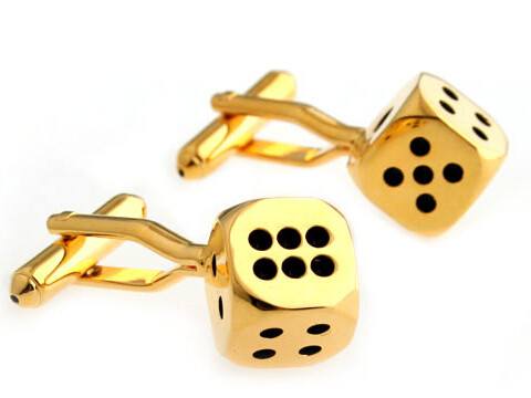 Gold Dice Cufflinks