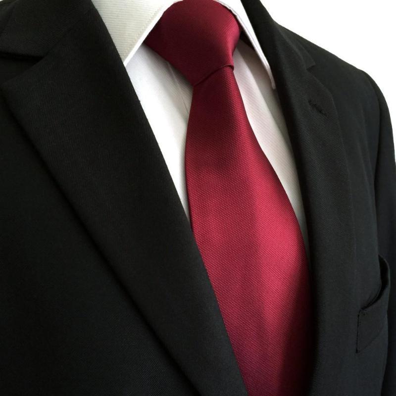 red silk tie