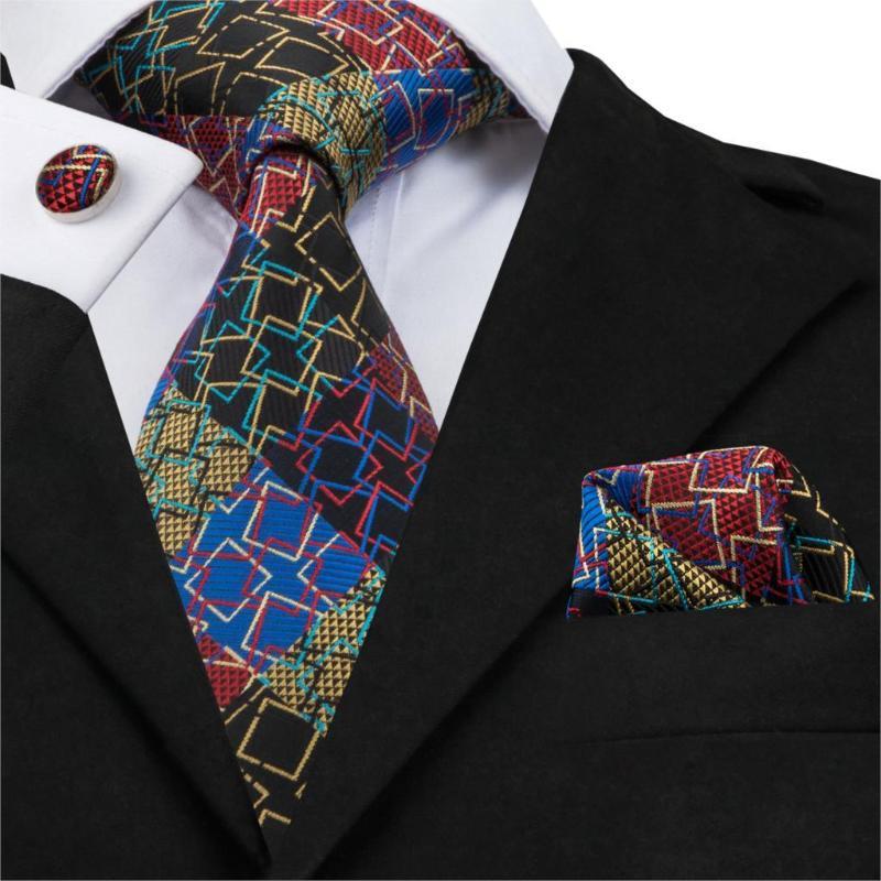 Square Art Tie, Pocket Square and Cufflinks Set | Beautiful ties at ...