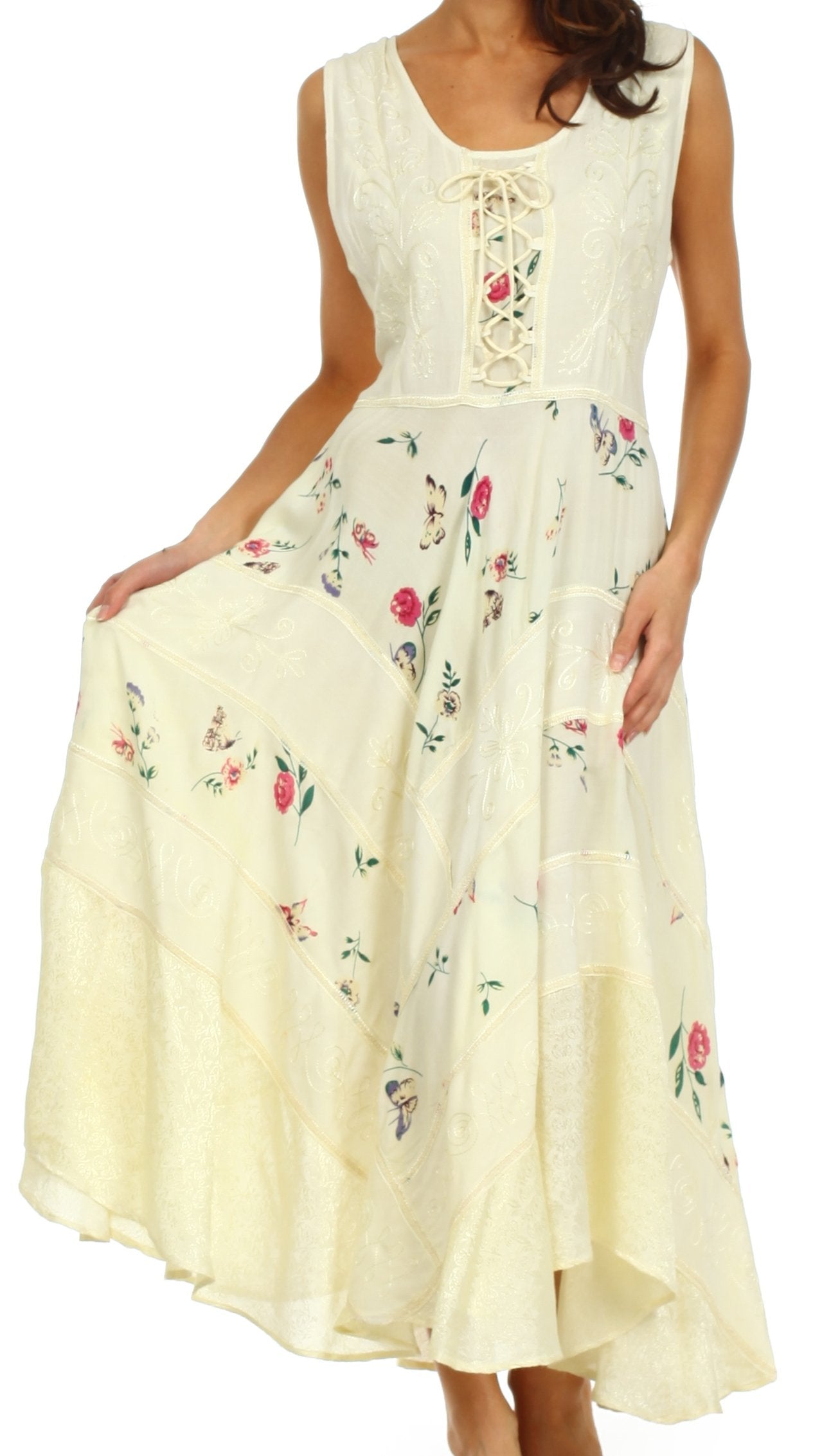 Sakkas Garden Goddess Corset Style Dress - Sakkas Store