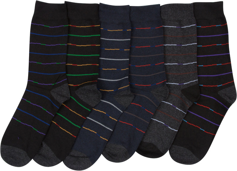 Sakkas Men's Classic Patterned Dress Socks Value 6-Pack