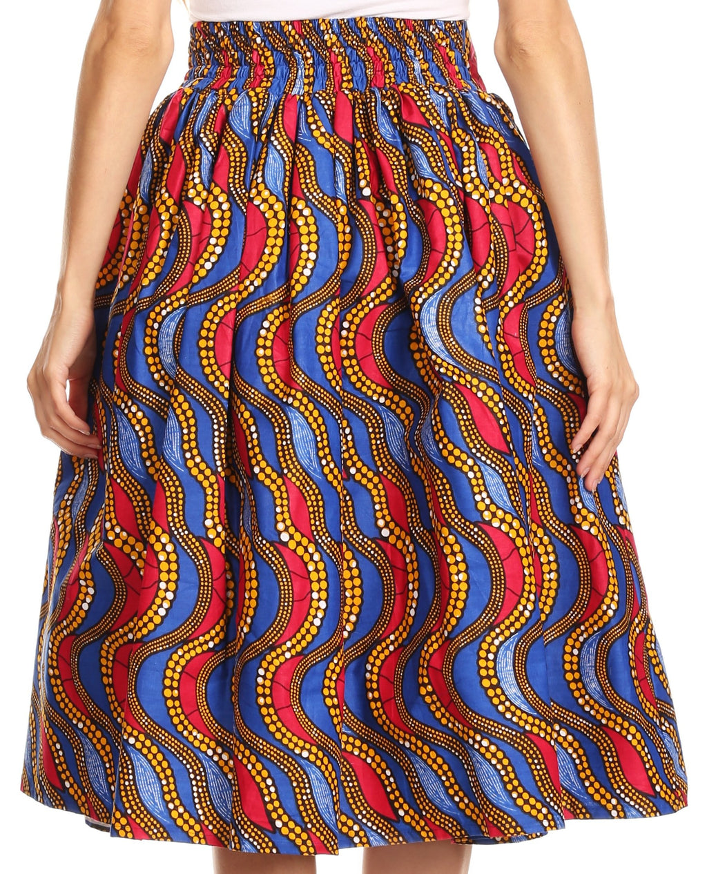 Sakkas African Dutch Ankara Wax Print Full Circle Skirt