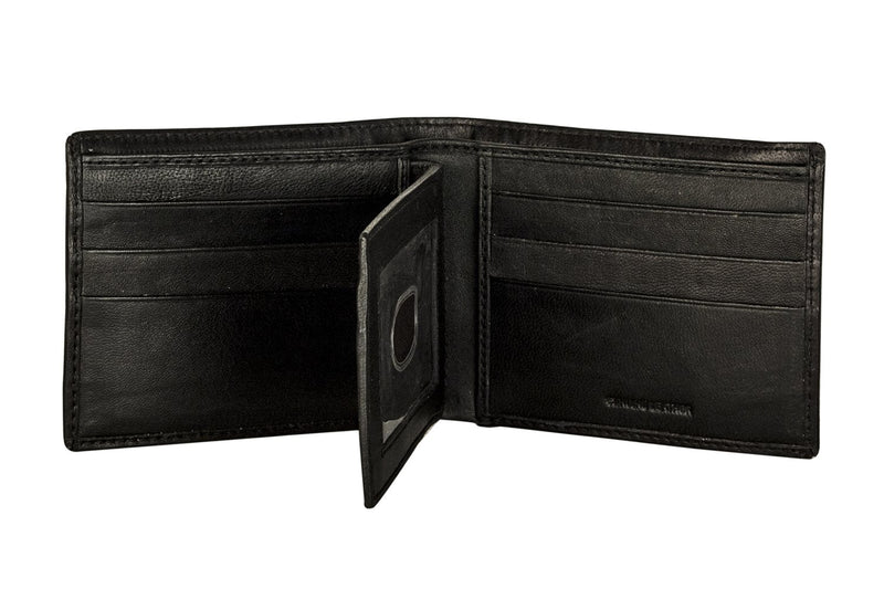 Sakkas Men's Bi-Fold Leather Wallet - Removable Card / ID Case - With