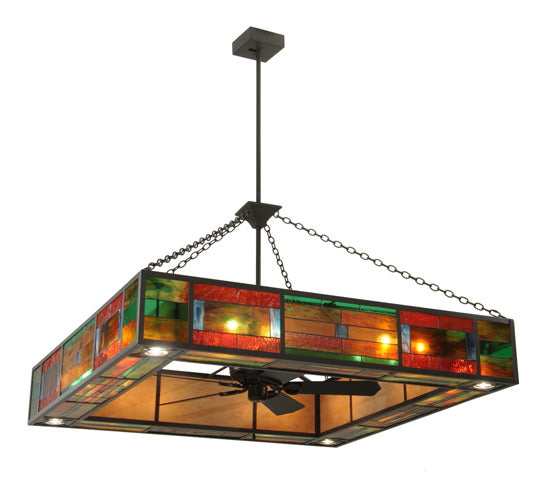 60sq Hausman Mission Chandel Air Ceiling Fan Keep Your Cool Stunning Smashing Stained Glass Lighting