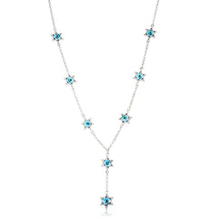 Sterling Silver Star Of David With Sapphire Blue Evil Eye Necklace
