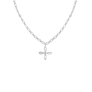 Shes Classic Cross Drop Necklace Silver - Natalie Wood Designs
