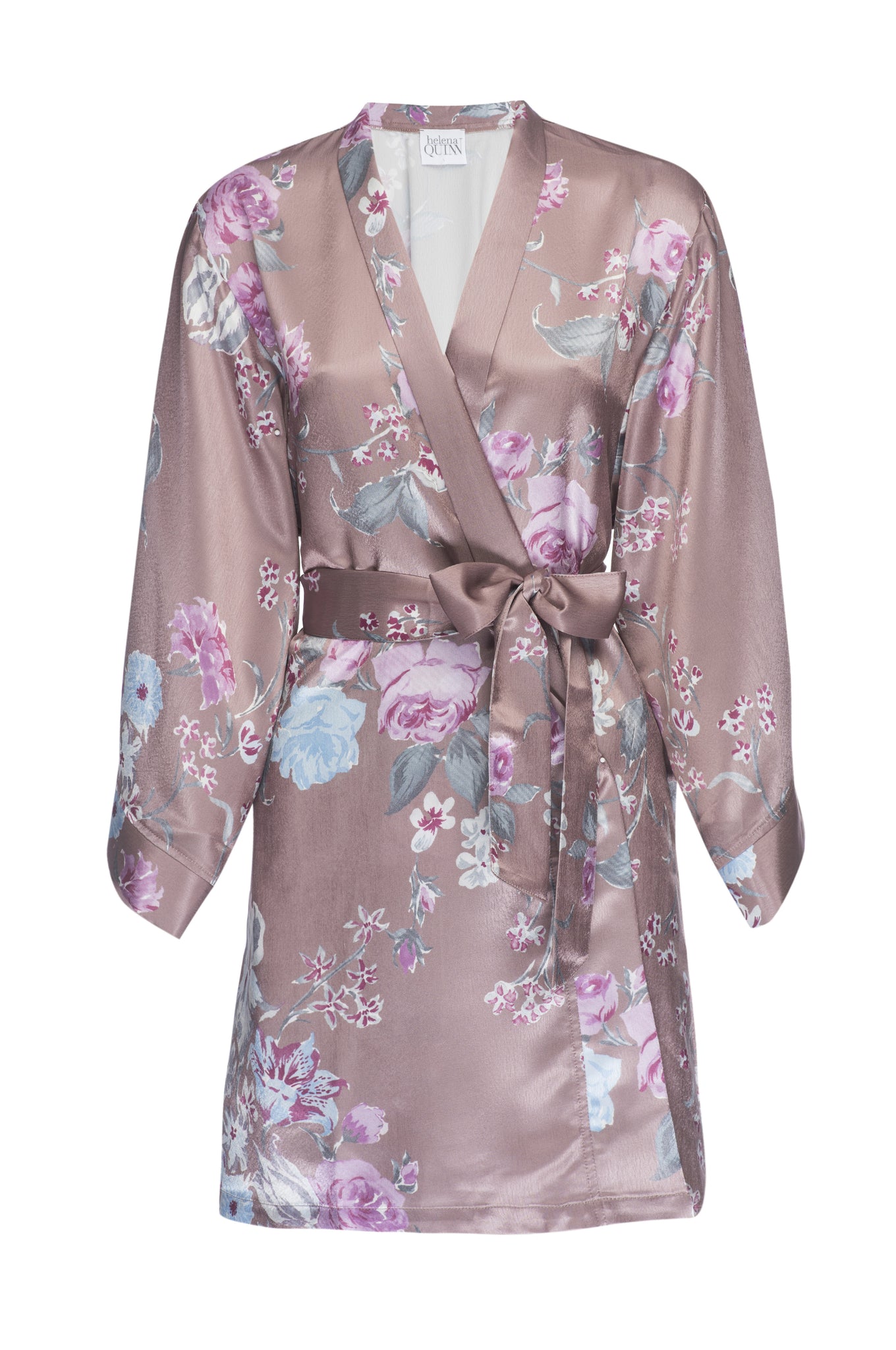 Helena Quinn // Satin Floral Kimono Robe