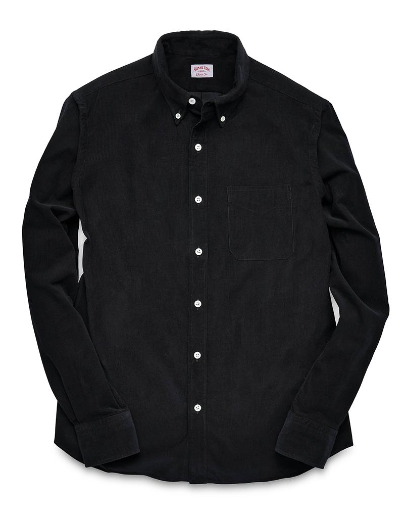 1883 Micro-Corduroy (Black) - Hamilton Shirts